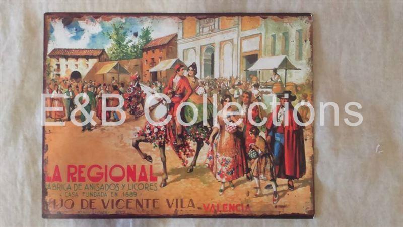 Cartel Vintage " La Regional " Retro , coleccionismo - Imagen 1