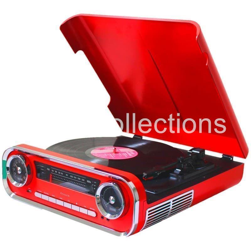 01TT17 - Tocadiscos Modern Vintage con Encoding Rojo - Imagen 1