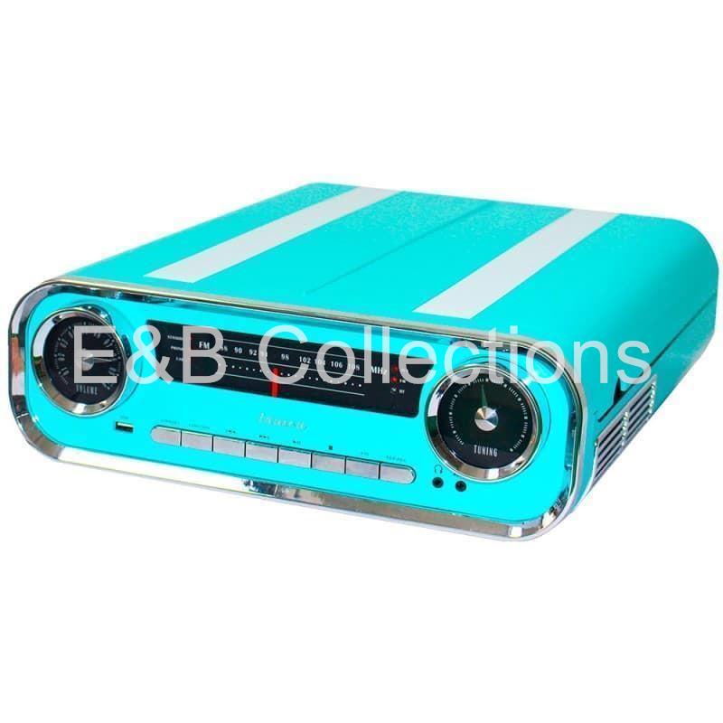 01TT18 - Tocadiscos Modern Vintage con Encoding Azul - Imagen 2