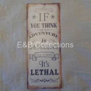 Cartel Vintage " Adventure " . Deco , Retro . - Imagen 1