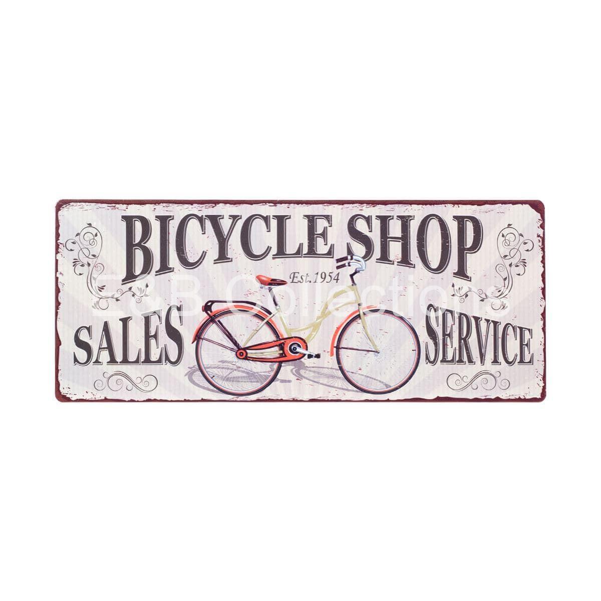 Cartel Vintage " Bicycle Shop " - Imagen 1