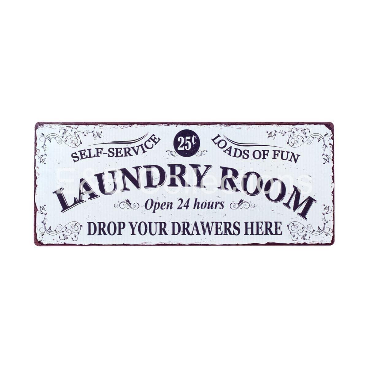 Cartel Vintage Laundry Room - Imagen 1