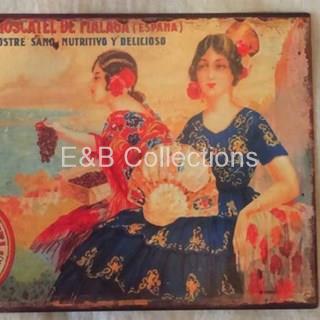 Cartel Vintage " Moscatel " . Retro , colecconismo - Imagen 1