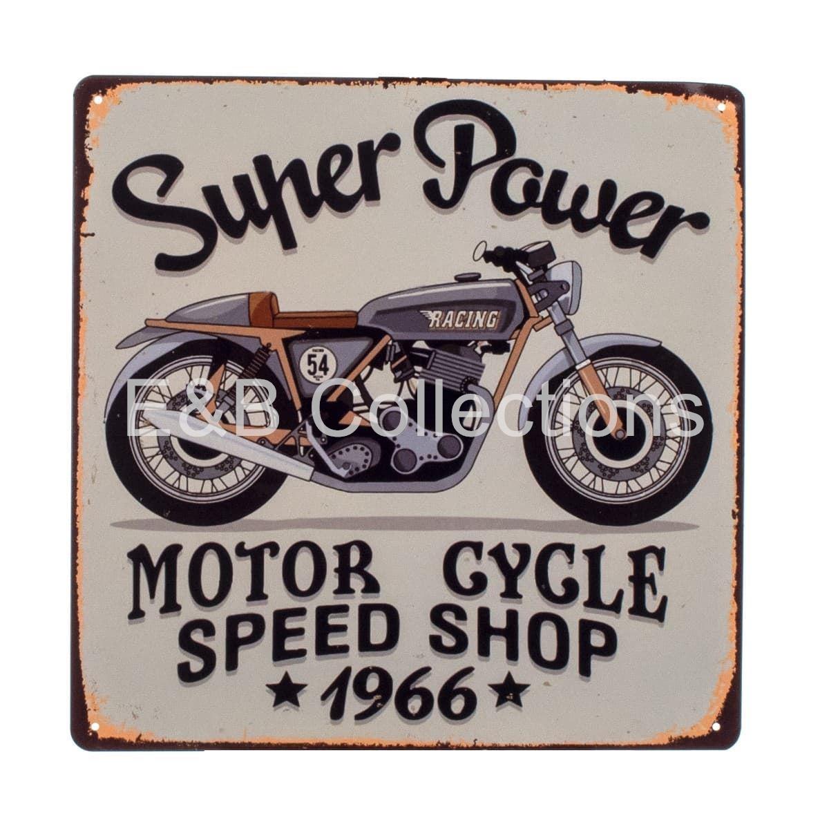 Cartel Vintage Motorcycle - Imagen 1