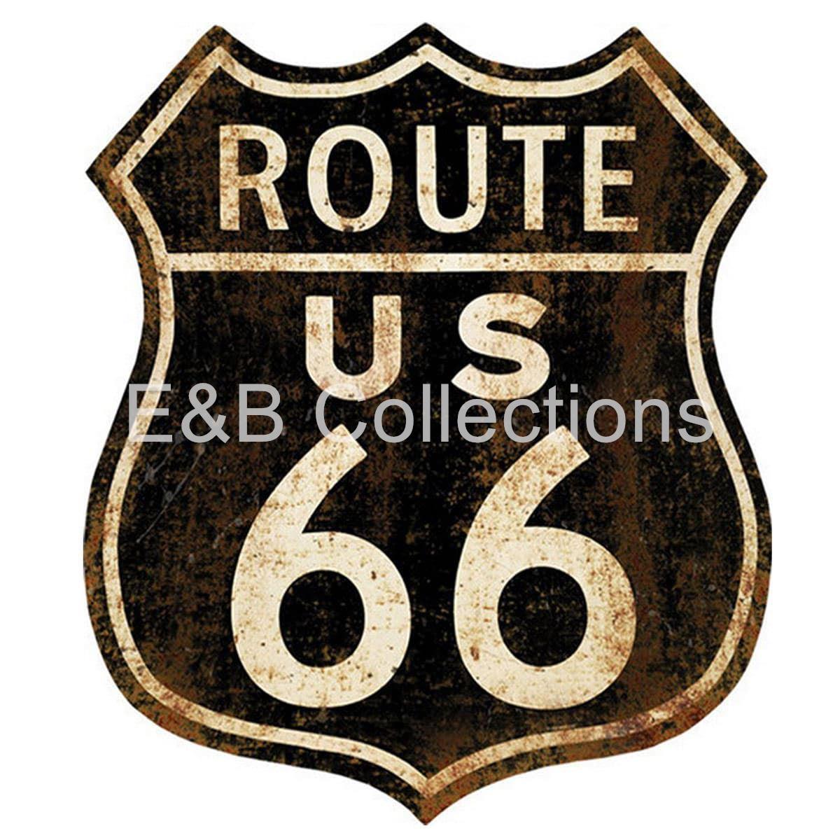 Cartel Vintage " Ruta 66 " - Imagen 1