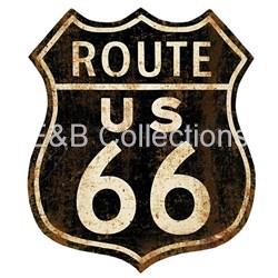 Cartel Vintage " Ruta 66 " - Imagen 1