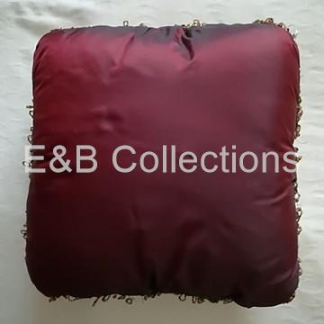 Cojín seda granate - Imagen 1