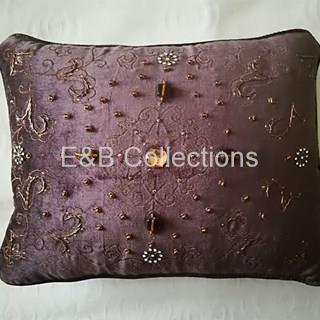 Cojín terciopelo Marrón - Imagen 1