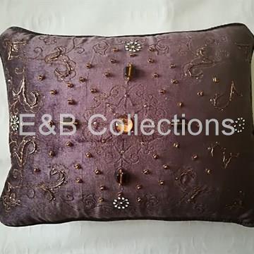 Cojín terciopelo Marrón - Imagen 1