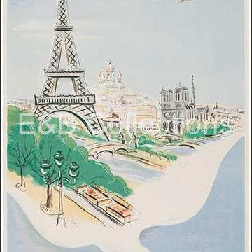 Poster " Paris " Air France - Imagen 1
