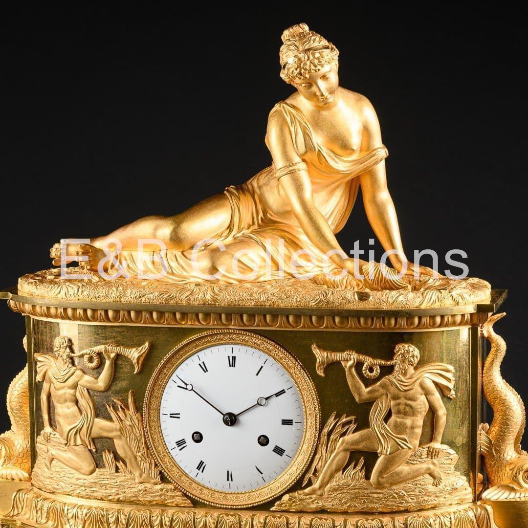Reloj Estilo Imperio " Nymphe à La Coquille " - Imagen 4