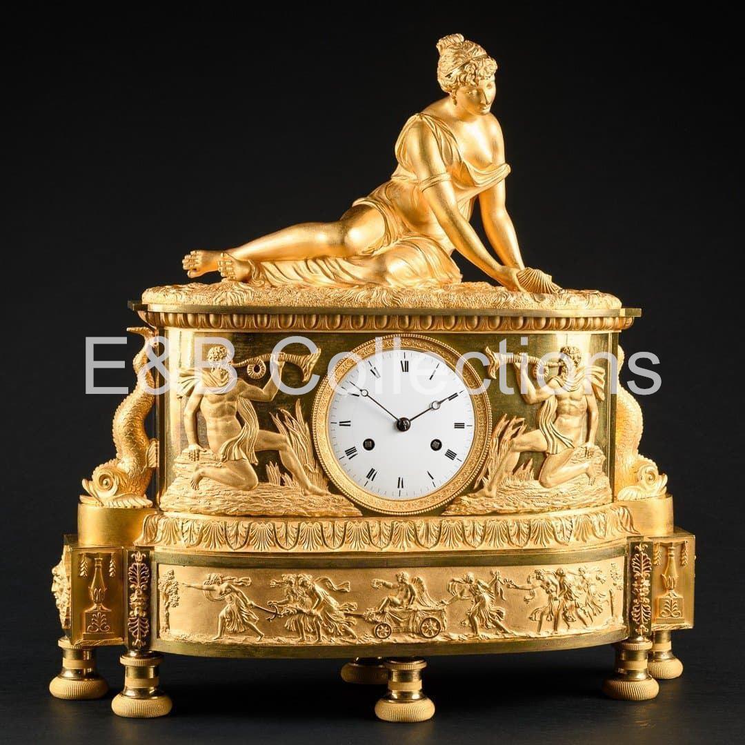 Reloj Estilo Imperio " Nymphe à La Coquille " - Imagen 6